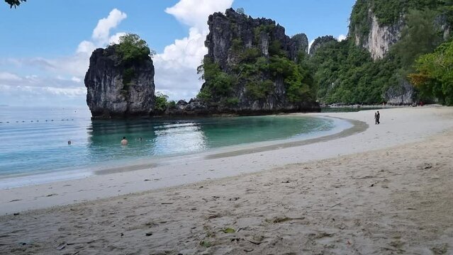 Koh Hong Island Krabi Thailand, the beach of Koh Hong, a tropical white beach in Krabi Thailand