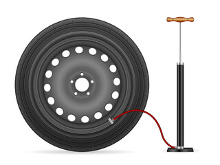 Hand air pump and tire