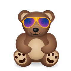 Teddy bear with sunglasses