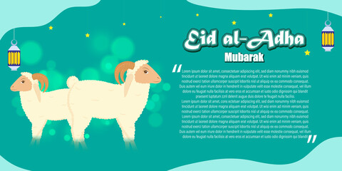 Vector illustration concept of Eid al-Adha greeting