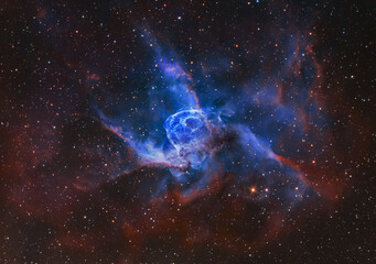 Thor's Helmet NGC 2359 nebula in  constellation of Great Overdog. Elements of this picture...