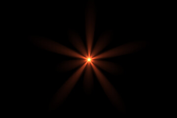 lens flare effects on black background