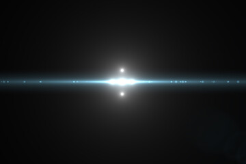Natural, lens flare on the black background