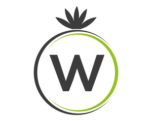 Letter W Leaf Logo Design Template  Vector