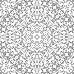 Mystical outline background design. Arabesque ethnic texture. Geometric stripe ornament cover photo. Turkish fashion for floor tiles and carpet. Repeated pattern design for Moroccan textile print