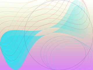 Abstract blue wave background and gradient purple as background with wave and circle line.