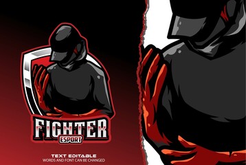 fighter esport logo - premium vector © Ardhy