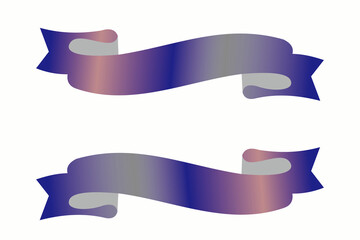 banner ribbon vector. with gradient color, white background.