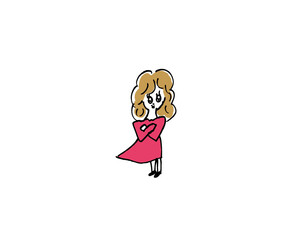 腕を組んでいる女性