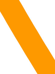 bold orange color straight line drawn in white background.