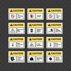 Caution sign collection design vector illustration
