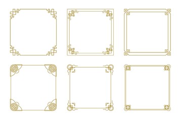 A set of abstract Chinese frames.