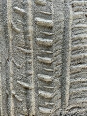 tire tracks in sand