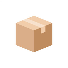 Carton box icon, Vector and Illustration.