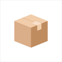 Carton box icon, Vector and Illustration.
