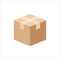 Carton box icon, Vector and Illustration.