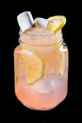 Ginger lemonade with marshmallows