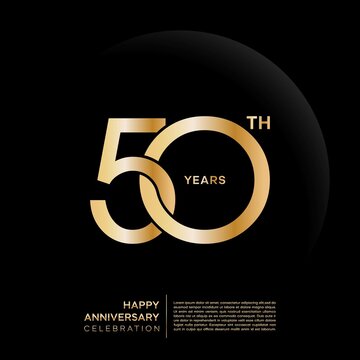 50th year anniversary design template. vector template illustration