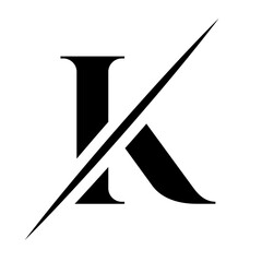 Letter K Luxury, Beauty and Fashion Logo Design . Monogram Letter K Logotype Design Vector Template - obrazy, fototapety, plakaty