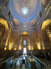 Fototapeta na wymiar Tomb of Amir Timur, Tamerlane, amazing asian architecture, Samarkand, Uzbekistan