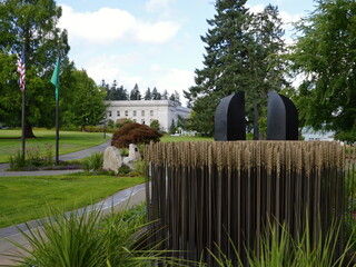 Memorial in State Capitol Park in Olympia, the Capital City of Washington