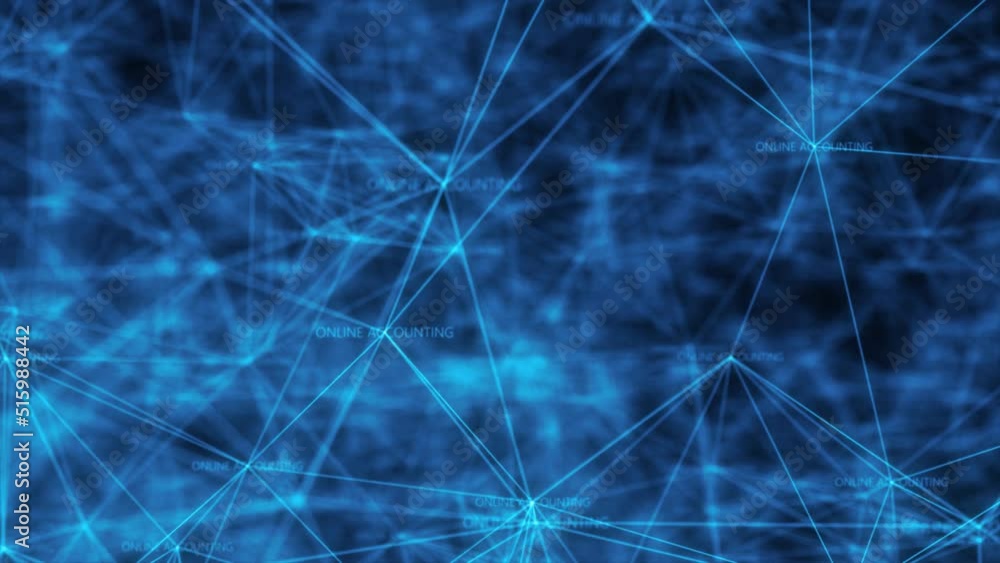 Aufkleber plexus network connection of online accounting in blue futuristic network connection lines. high qua