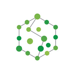 Obraz premium Molecule logo illustration