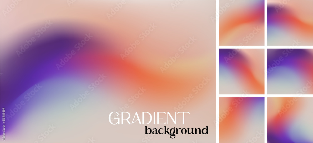 Aufkleber Vector abstract colorful flowing background. Design element for presentation. website template