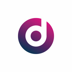 circle letter d logo design