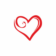 art love color line logo design