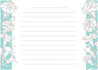 カーネーションのメッセージカード