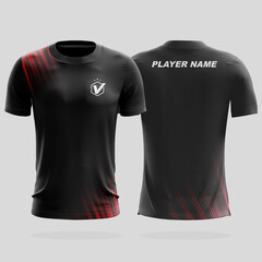 Specification Soccer Sport mockup , Esports Gaming T Shirt Jersey template