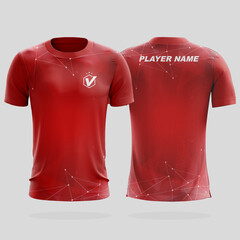 Specification Soccer Sport mockup , Esports Gaming T Shirt Jersey template