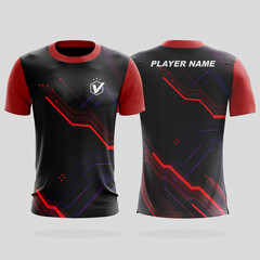 Specification Soccer Sport mockup , Esports Gaming T Shirt Jersey template