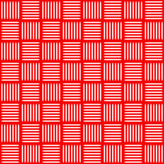 Red seamless pattern with white  group of lines. Carpet design seamless pattern.