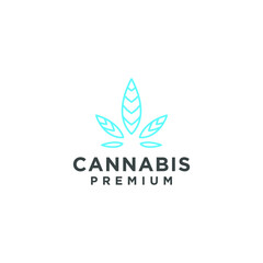CBD logo vector design, clean cannabis