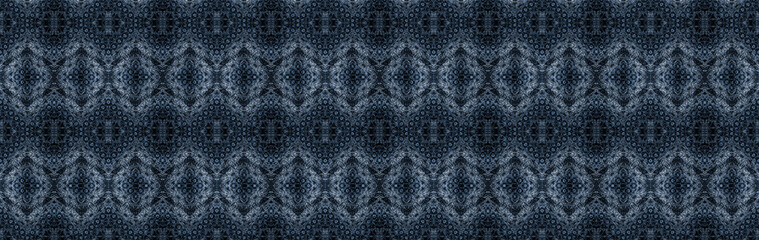 Panoramic abstract background for design, web themes, headers. Dark blue abstract pattern.