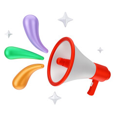 Creative concept of 3d render social media marketing cartoon illustration with 3d floating icon. 3D rendering