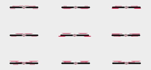 Set Of Versus Battle Bar Interface