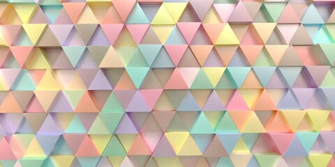 The texture of the volumetric multi-colored triangles. For smartphone. 3d render