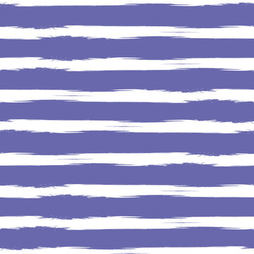 Horizontal white brush stripes seamless pattern with purple background.