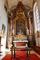 Innenansicht Klosterkirche Inzigkofen im Landkreis Sigmaringen, Baden-Württemberg