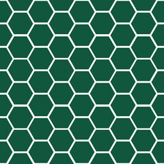 Seamless pattern with green and white honeycomb.
