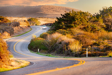 Highway at big sur coast california, usa