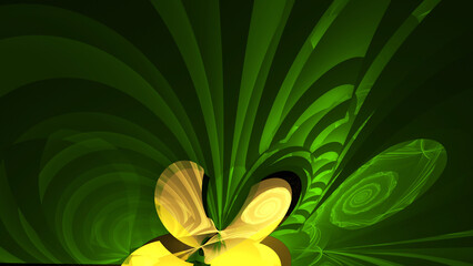 Beautiful abstract flower for art projects, cards, business, posters. 3D illustration, computer-generated fractal