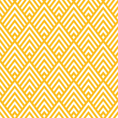 White and yellow rhombuses seamless pattern.