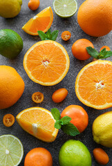 Fresh citrus fruits
