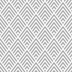 Grey lines rhombuses seamless pattern with white background.