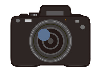 一眼レフカメラのイラスト