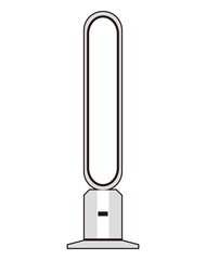 タワー型扇風機のイラスト